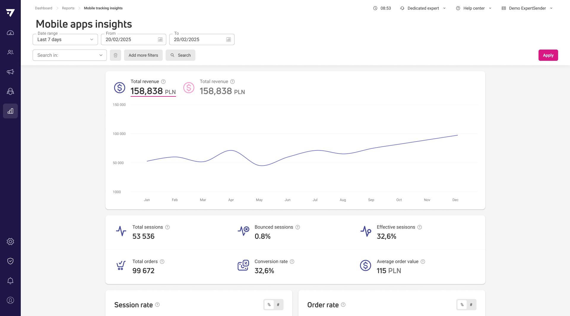 New Mobile app insights report